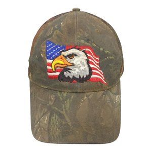 Vintage Camouflage Eagle Flag 3D Patch Mesh Snapback Trucker Hat Baseball Cap